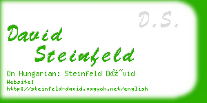 david steinfeld business card